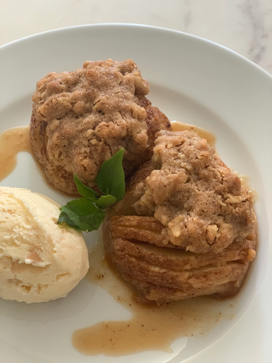 Manzanas al Horno con Crumble