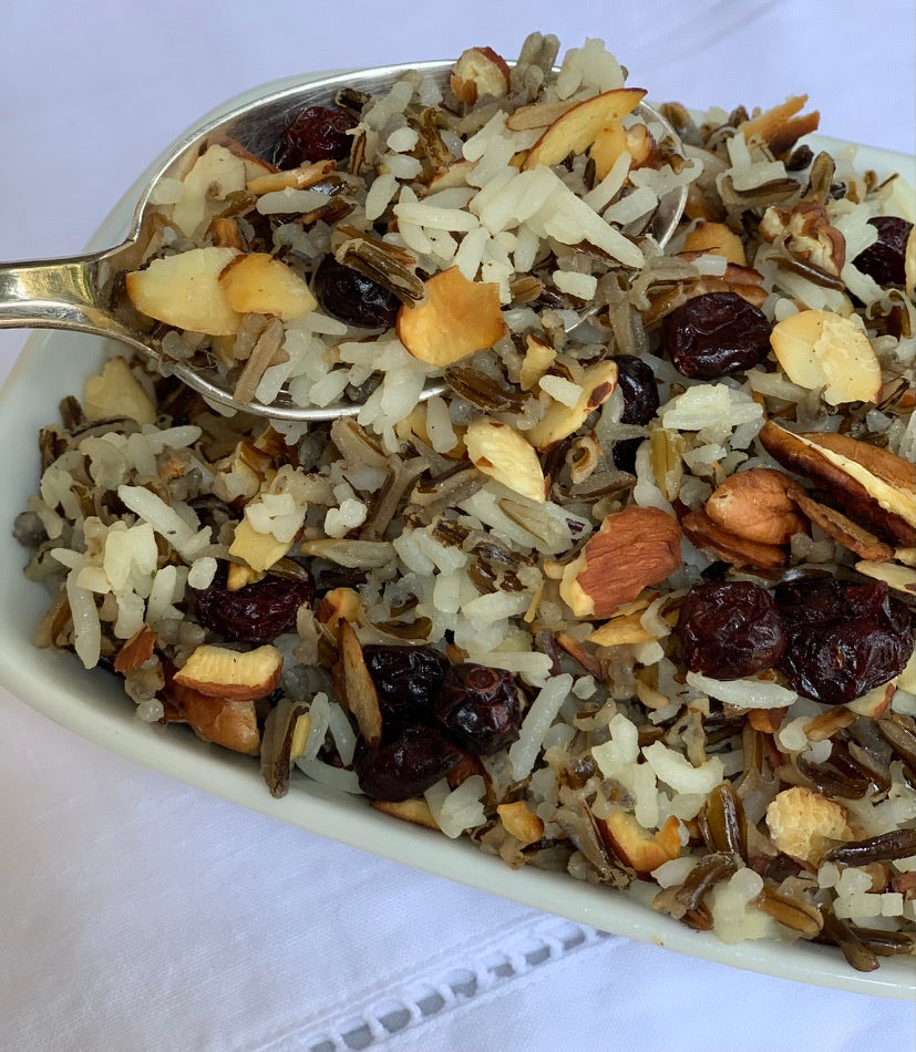 Arroz salvaje con nueces y arándanos