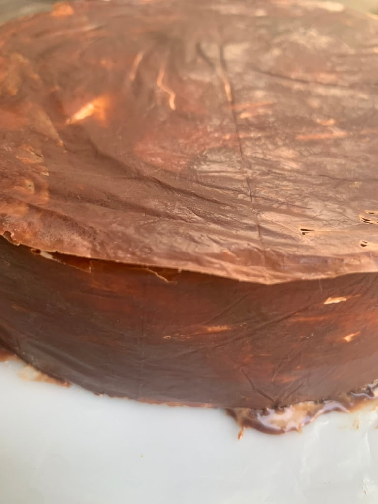 pastel helado de chocolate y helado de vainilla