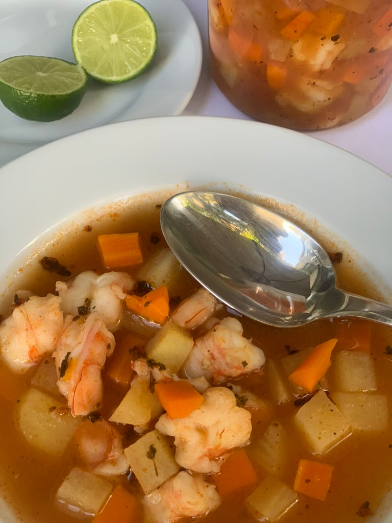 Caldo de camarón