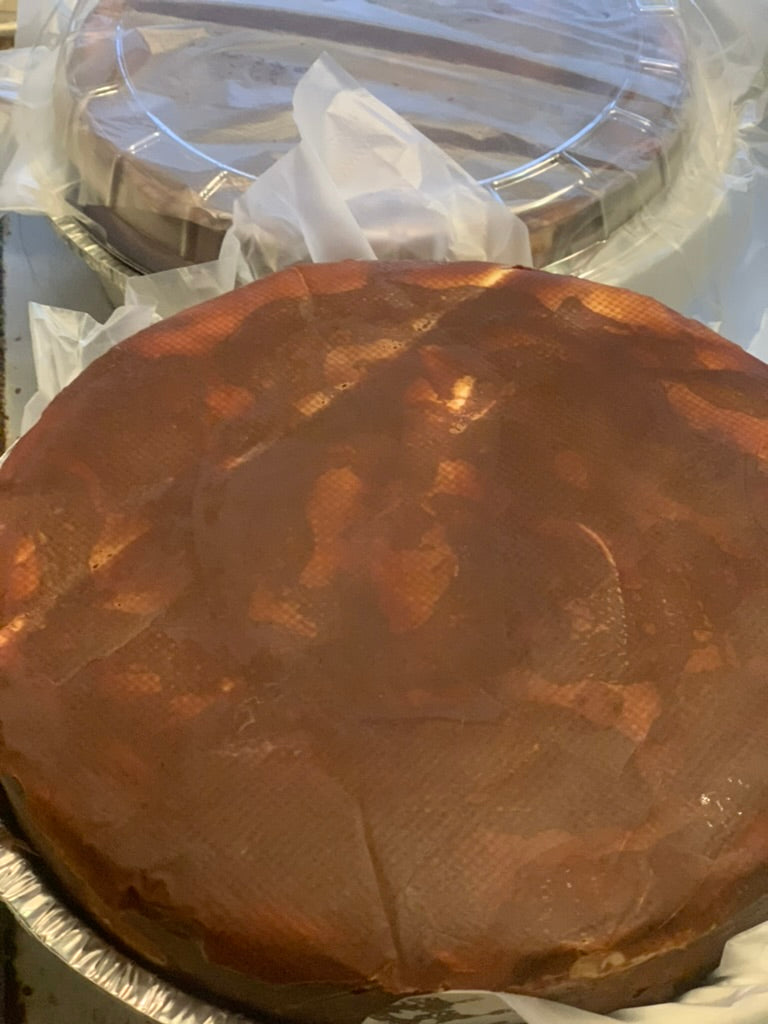 pastel helado de chocolate y helado de vainilla