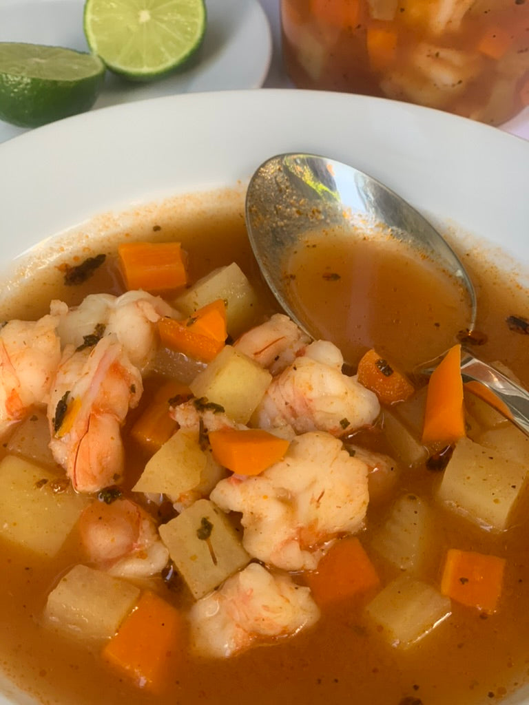 Caldo de camarón