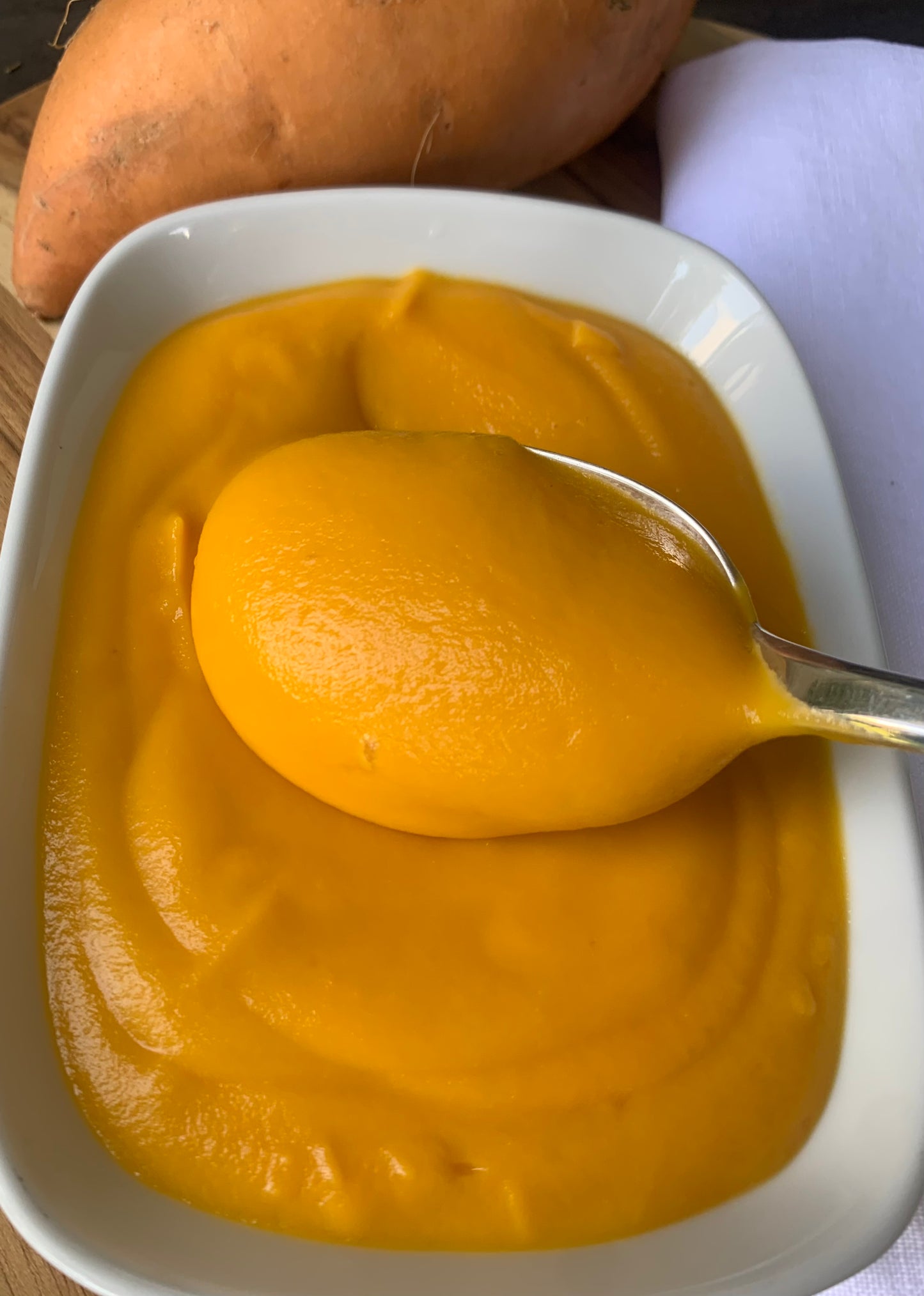 Pure de camote con manzana