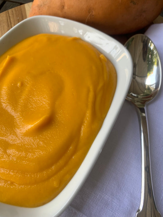 Pure de camote con manzana