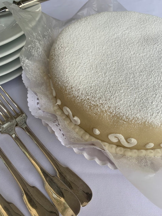 Pastel de mazapán de almendra