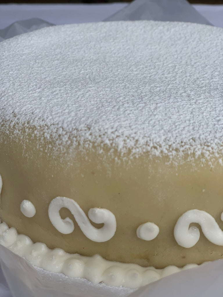 Pastel de mazapán de almendra