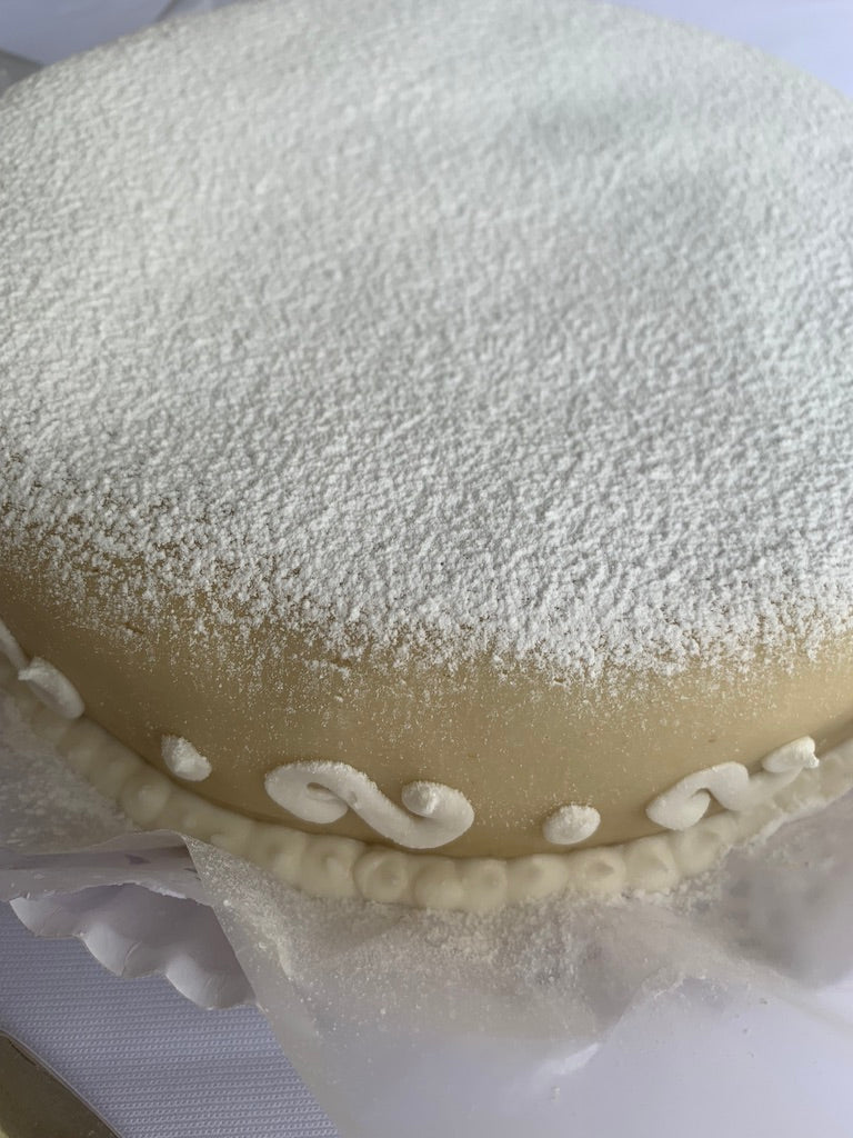 Pastel de mazapán de almendra